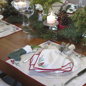 PORTA TALHERES DE NATAL BOTINHA TRICOT VERDE