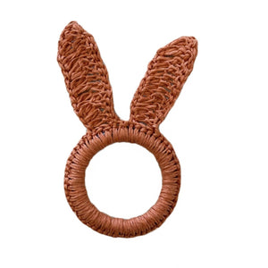 PORTA GUARDANAPO COELHO TRAMADO TERRACOTA