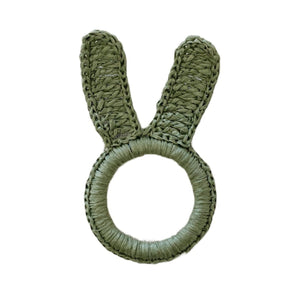 PORTA GUARDANAPO COELHO TRAMADO VERDE