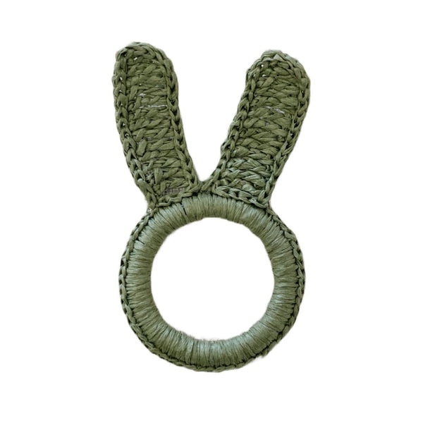 PORTA GUARDANAPO COELHO TRAMADO VERDE