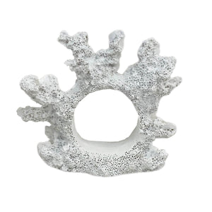 PORTA GUARDANAPO CORAL BRANCO