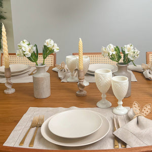 PRATO CERÂMICA PORTUGUESA SOBREMESA ALGARVE BEGE 22 CM