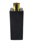 CASTIÇAL DE MÁRMORE PRETO 4,5 X 4,5 X 13,5(H) CM