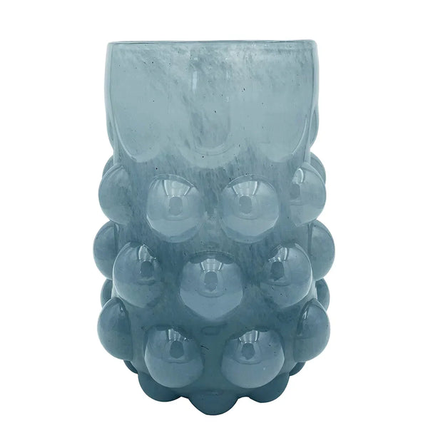 VASO DE VIDRO DOTS AZUL 24 X 32 (H) CM
