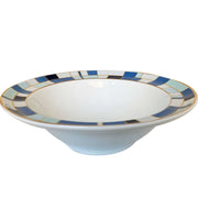 SALADEIRA DE PORCELANA GOLD DÉCO BRANCO 24,5 X 7,5 CM