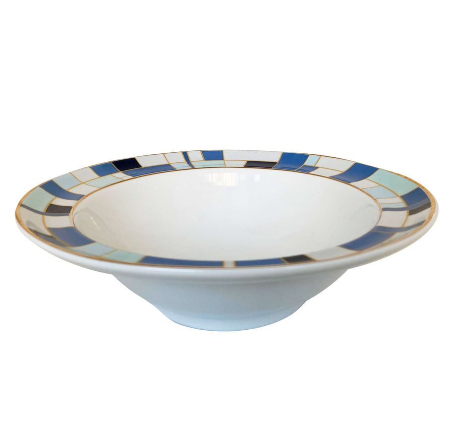 SALADEIRA DE PORCELANA GOLD DÉCO BRANCO 24,5 X 7,5 CM