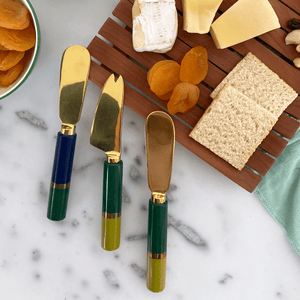 SET ESPÁTULAS PARA APERITIVO COLORS DOURADA 4 PEÇAS