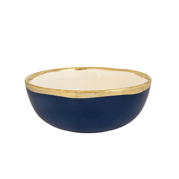 BOWL INDIGO GOLD G AZUL 18 X 8 CM