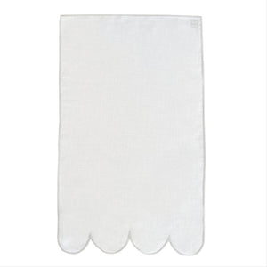 TOALHA DE LAVABO LINHO PURO MOLDURA CINZA 30 X 50 CM