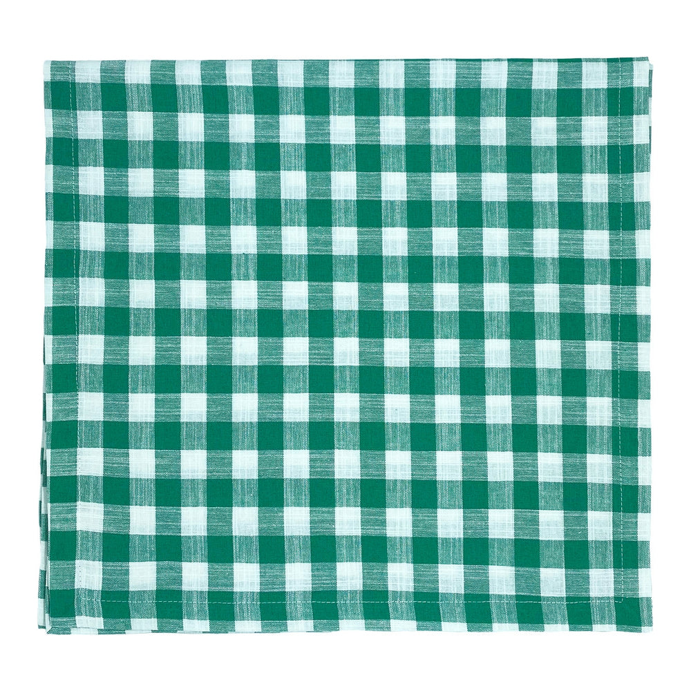 CAMINHO DE MESA VICHY DE ALGODÃO VERDE 160X43 CM