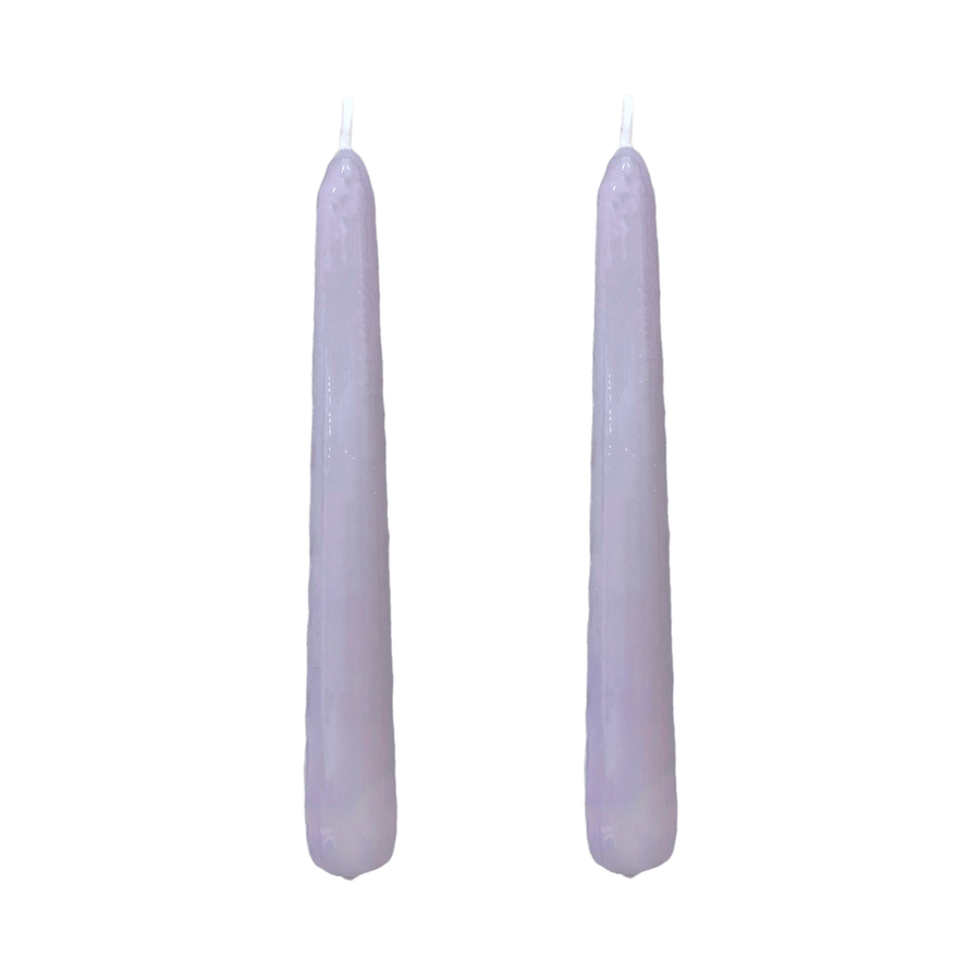 VELAS PARA CASTIÇAL CÔNICA LILÁS  18 CM - 02 UNIDADES