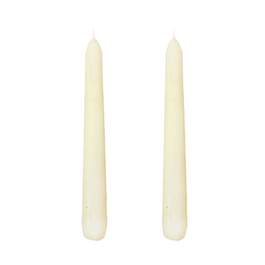 VELAS PARA CASTIÇAL CÔNICA MARFIM  18 CM - 02 UNIDADES