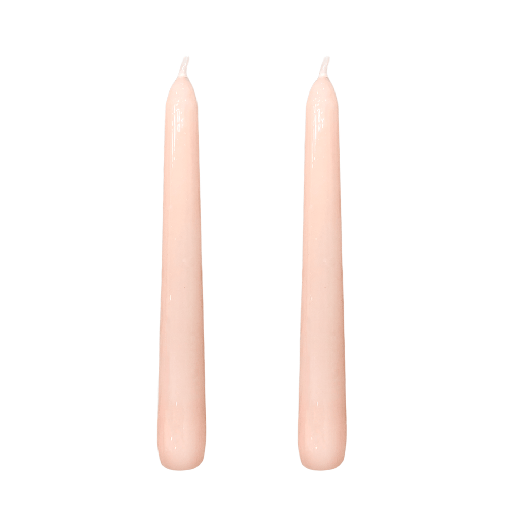 VELAS PARA CASTIÇAL CÔNICA ROSA  18 CM - 02 UNIDADES