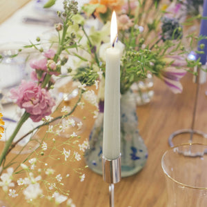 VELAS PARA CASTIÇAL CÔNICA VERDE ÁGUA  18 CM - 02 UNIDADES