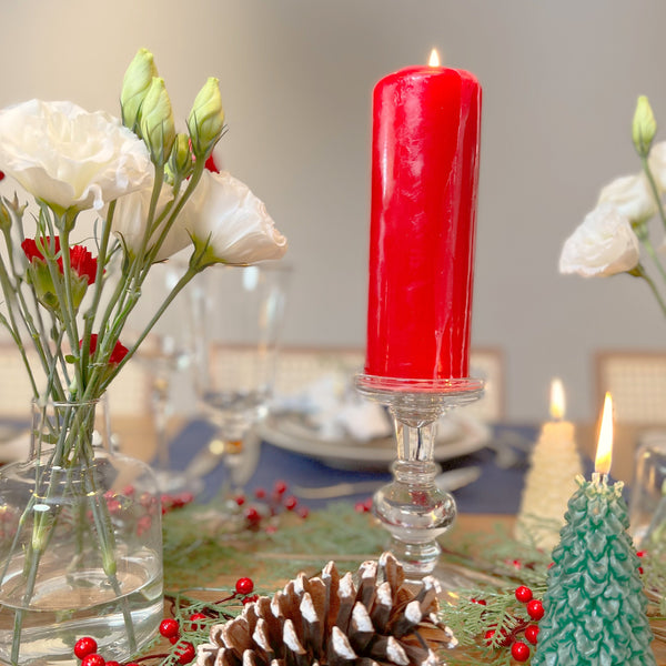 VELA DE NATAL VERMELHA G 18 X 6,5