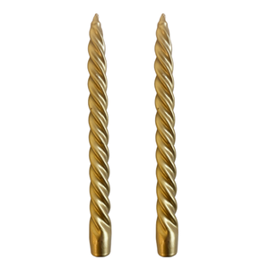 VELAS PARA CASTIÇAL TWIST DOURADO 25 CM - 02 UNIDADES