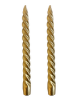 VELAS PARA CASTIÇAL TWIST DOURADO 25 CM - 02 UNIDADES