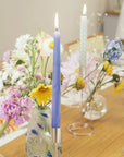 VELAS PARA CASTIÇAL CÔNICA AZUL CLARO 25 CM - 02 UNIDADES