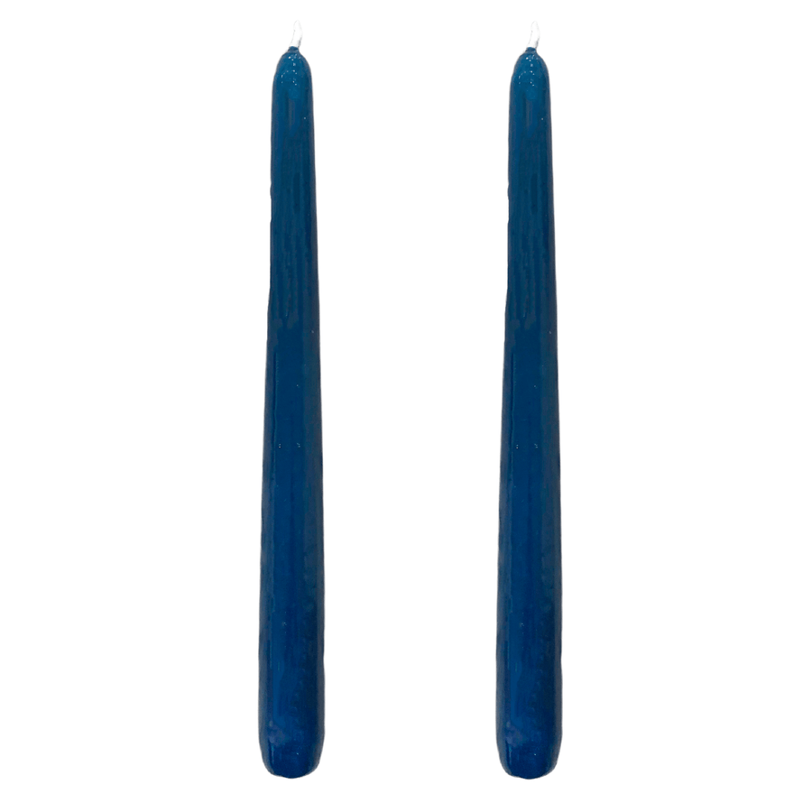 VELAS PARA CASTIÇAL CÔNICA AZUL MARINHO  25 CM - 02 UNIDADES