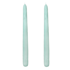 VELAS PARA CASTIÇAL CÔNICA VERDE ÁGUA  25 CM - 02 UNIDADES