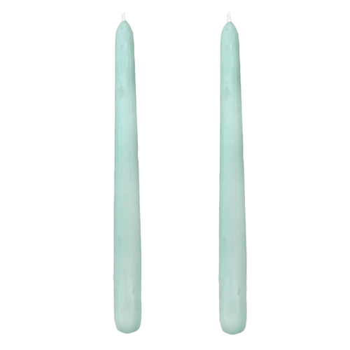 VELAS PARA CASTIÇAL CÔNICA VERDE ÁGUA  25 CM - 02 UNIDADES