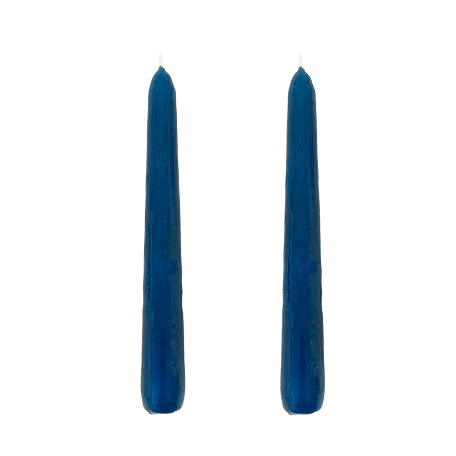 VELAS PARA CASTIÇAL CÔNICA AZUL MARINHO  18 CM - 02 UNIDADES