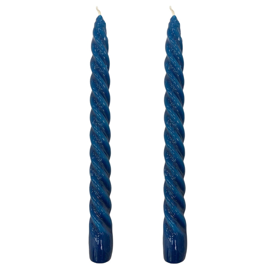 VELAS PARA CASTIÇAL TWIST AZUL MARINHO 25 CM - 02 UNIDADES