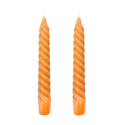 VELAS PARA CASTIÇAL TWIST BOLD LARANJA 18 CM - 02 UNIDADES