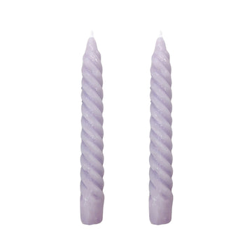 VELAS PARA CASTIÇAL TWIST BOLD LILÁS 18 CM - 02 UNIDADES