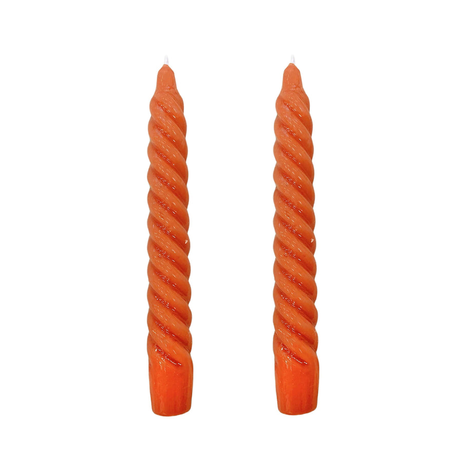 VELAS PARA CASTIÇAL TWIST BOLD TERRACOTA 18 CM - 02 UNIDADES