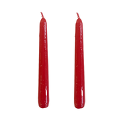 VELAS PARA CASTIÇAL CÔNICA VERMELHO 18 CM - 02 UNIDADES