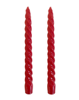 VELAS PARA CASTIÇAL TWIST VERMELHO 25 CM - 02 UNIDADES